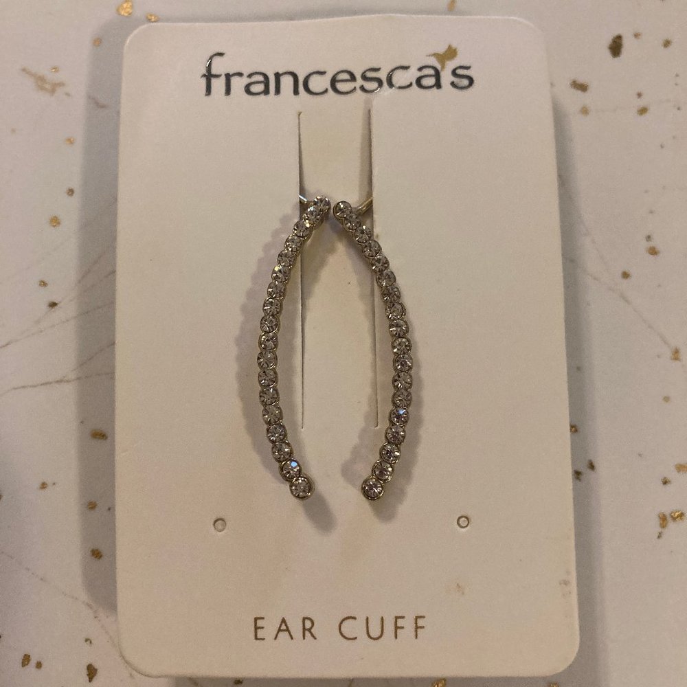 Francesca's gold ear climber cuffs earrings